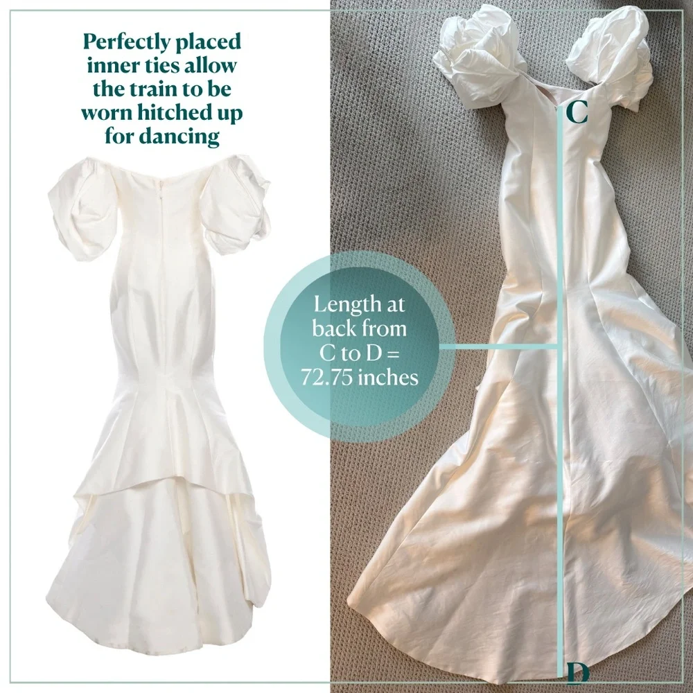 $8500 Monique Lhuillier ‘Admire’ Mikado Silk Runway Bridal Gown - Picture 12 of 16
